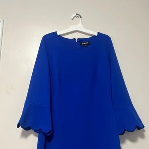 Blue mid knee dress